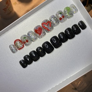 RTS - Press On Nails in Short Square- Size Medium - DUO 7- Ready To Ship - 3