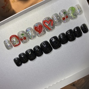RTS - Press On Nails in Short Square- Size Medium - DUO 7- Ready To Ship