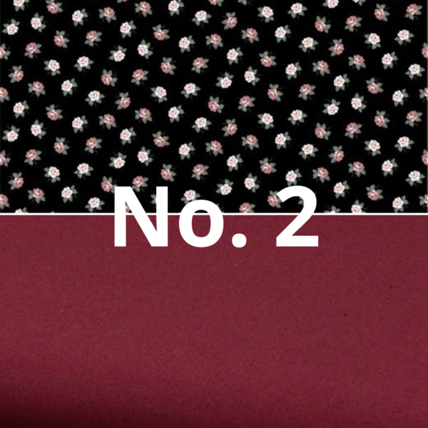 Μπαντάνα Σκύλου Βαμβακερή-Διπλής Όψης Μαύρο-Ροζ Λουλούδια-Μονόχρωμο Ροζ-Μπορντώ (40-50 εκ.) (MEDIUM-LARGE) - διπλής όψης, λουλούδια, μπαντάνες, 100% βαμβακερό - 2