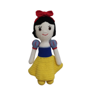 Πλεκτή κούκλα πριγκίπισσα Χιονάτη - δώρο, παιχνίδια, amigurumi, δώρο γεννεθλίων, πλεχτή κούκλα