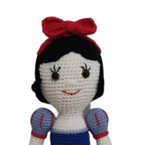 Πλεκτή κούκλα πριγκίπισσα Χιονάτη - δώρο, παιχνίδια, amigurumi, δώρο γεννεθλίων, πλεχτή κούκλα - 2