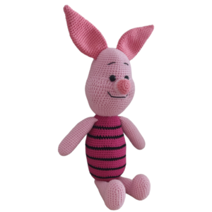Πλεκτό Γουρουνάκι - λούτρινα, amigurumi, για παιδιά, ήρωες κινουμένων σχεδίων, δώρο γεννεθλίων - 3