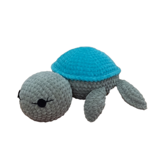 Πλεκτή χελώνα με βελούδινο νήμα - δώρο, παιχνίδια, amigurumi, δώρο γεννεθλίων