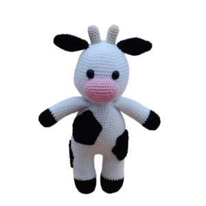 Πλεκτή αγελαδίτσα - δώρο, παιχνίδια, amigurumi, δώρο γεννεθλίων, πλεχτή κούκλα