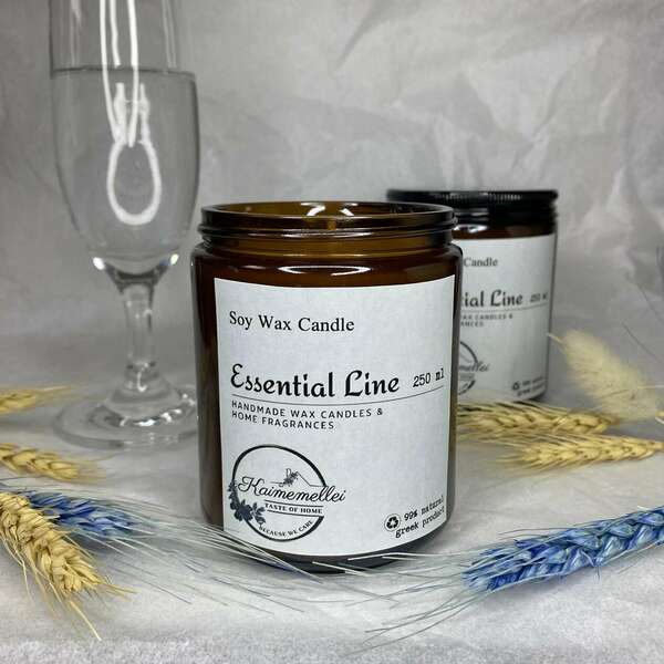 Κερί Σόγιας Essential Line by Kaimemellei, σε Caramel βάζο 250 ml - αρωματικά κεριά, κεριά, αρωματικό χώρου, κερί σόγιας - 2