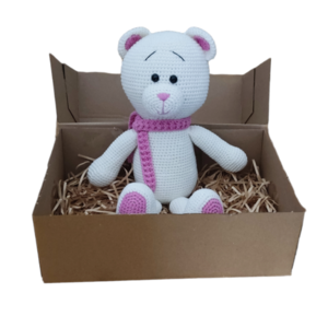 Πλεκτό αρκουδάκι - λούτρινα, amigurumi, για παιδιά, δώρο γέννησης, δώρο γεννεθλίων - 2