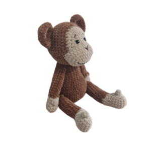 Πλεκτή μαϊμουδίτσα - λούτρινα, amigurumi, για παιδιά, δώρο γέννησης, δώρο γεννεθλίων - 3
