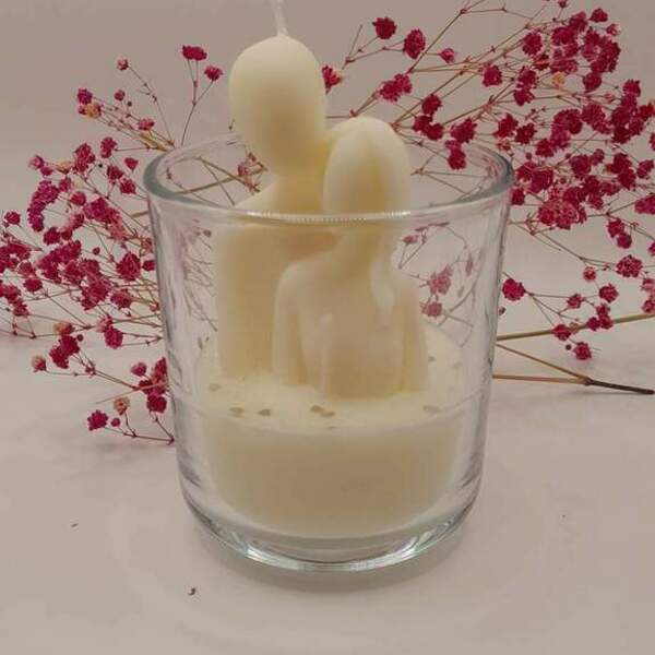 Αρωματικό Κερί Σόγιας Σε Ποτήρι 130γρ Hug Me Με Άρωμα Paris:City Of Love - αρωματικά κεριά, αγ. βαλεντίνου, 100% φυτικό, soy candles - 2