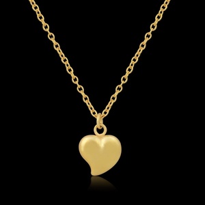 Kαρδιά Ασημένια με χρυσό 14κ μενταγιόν λαμπερό, μινιμαλιστικό , εύκολο στη χρήση, δώρο καρδιάς για όλους Μήκους 45 εκατοστών. Δώρο Αγίου Βαλεντίνου. - επιχρυσωμένα, ασήμι 925, καρδιά, κοντά - 3