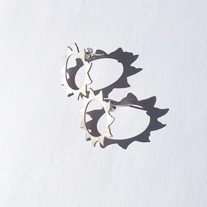 Sun Κρίκοι_ Χειροποίητα σκουλαρίκια από ασήμι 925 - ασήμι, ασήμι 925, ήλιος, μικρά, καρφάκι - 4