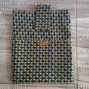Υφασμάτινη θήκη για βιβλίο, με γεωμετρικά σχέδια 19x23- δώρο για την δασκάλα - ύφασμα, χειροποίητα, θήκες βιβλίων, δώρα για γυναίκες, για δασκάλους - 2