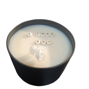 Κερί σόγιας σε βαζακι ανοξείδωτο I love you - κερί, διακοσμητικά, δωρο για επέτειο, vegan κεριά - 2