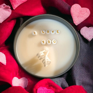 Κερί σόγιας σε βαζακι ανοξείδωτο I love you - κερί, διακοσμητικά, δωρο για επέτειο, vegan κεριά - 5