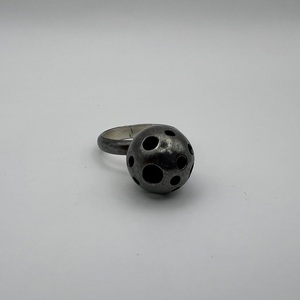 Black Planet Sphera δαχτυλίδι οξειδωμένο ασήμι 925 Μ - ασήμι 925, γεωμετρικά σχέδια, χειροποίητα, σταθερά - 3