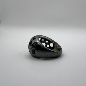 Black Planet Dome δαχτυλίδι οξειδωμένο ασήμι 925 - ασήμι 925, γεωμετρικά σχέδια, σταθερά - 4