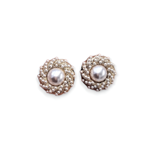 '' Margarita '' Vintage French earings/ vintage σκουλαρίκια μπορούν να φορεθούν τόσο σε μια καθημερινή , επίσημη περίσταση όσο και ως νυφικό κόσμημα. - ασήμι, ορείχαλκος, καρφωτά, boho, νυφικά - 2