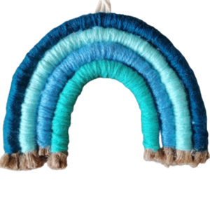 Rainbow Blue Decoration 15×2×12cm Rope Wool - δώρο, διακοσμητικά, κρεμαστό διακοσμητικό - 2