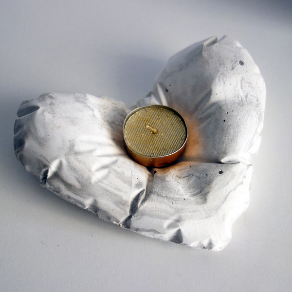 Βάση για αρωματικό στικ πέτρινο μαξιλαράκι " ΚΑΡΔΙΑ " με εφέ μάρμαρο - καρδιά, τσιμέντο, αρωματικά κεριά, αρωματικό χώρου - 4