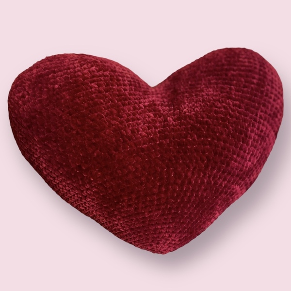 Πλεκτό μαξιλάρι καρδιά - νήμα, διακοσμητικά