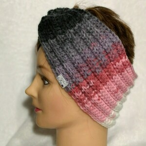 Xειροποίητη πλεκτή Κορδέλα μαλλιών / Headband / earwarmer σε όμορφο συνδυασμό χρωμάτων - γυναικεία, ακρυλικό, σκουφάκια, headbands