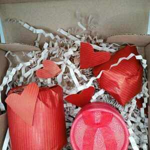 Valentine's mystery box small size - πορσελάνη, κερί, σετ δώρου - 3