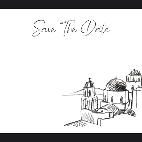 Save the date black and white - προσκλητήρια