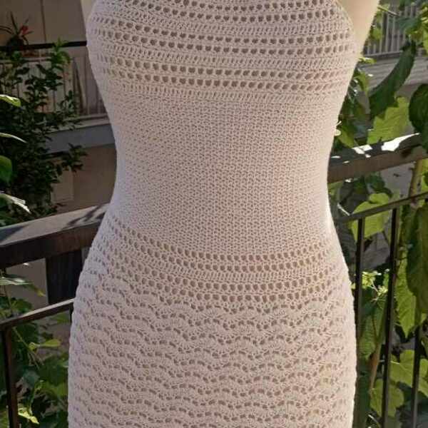 Φόρεμα SHARLOTTE - βαμβάκι, mini, αμάνικο - 4