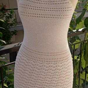 Φόρεμα SHARLOTTE - βαμβάκι, mini, αμάνικο, συνθετικό - 4