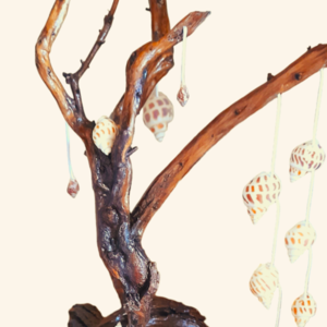 Χειροποίητο ξύλινο διακοσμητικό δέντρο από θαλασσόξυλα και κοχύλια - ξύλο, κοχύλι, χειροποίητα, διακοσμητικά - 2
