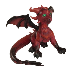 Δράκος Δαίμονας -Demon dragon Διακοσμητική φιγούρα μινιατούρα ζωγραφισμένη στο χέρι 5εκ - ζωγραφισμένα στο χέρι, ρητίνη, μινιατούρες φιγούρες