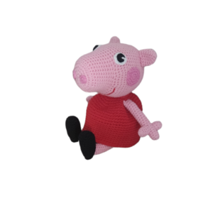 Πλεκτό κουκλάκι ροζ γουρουνάκι - παιχνίδια, amigurumi, δώρο γεννεθλίων, πλεχτή κούκλα
