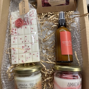 Valentine’s box - αρωματικό χώρου, soy wax, wax melt liners, vegan κεριά - 2