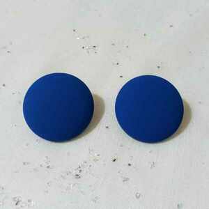 Στρογγυλά καρφωτα μπλε σκουλαρίκια - plexi glass, μεγάλα, αγ. βαλεντίνου, φθηνά, δωρο για επέτειο