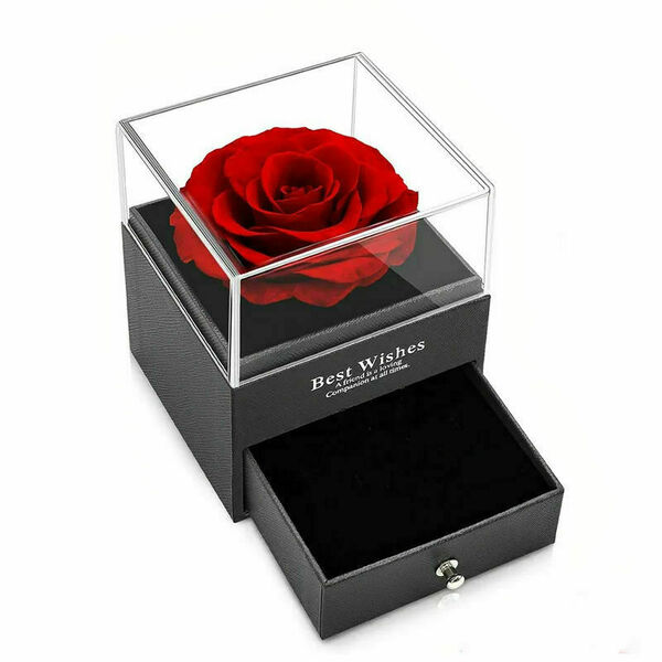 Δώρο Άγιος Βαλεντίνος Κουτί Κοσμηματοθήκη Με Τεχνητό Τριαντάφυλλο - πλαστικό, κοσμηματοθήκη, αγ. βαλεντίνου - 2