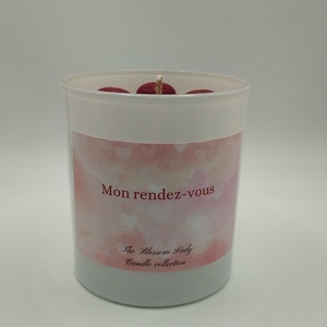 Αρωματικό κερί σόγιας με άρωμα Rose Champagne 240ml - κερί, αρωματικά κεριά, κερί σόγιας, 100% φυτικό, vegan κεριά - 4