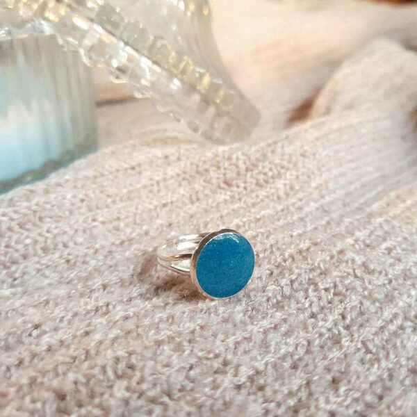Δαχτυλίδι "Blue" - ατσάλι, αυξομειούμενα, φθηνά