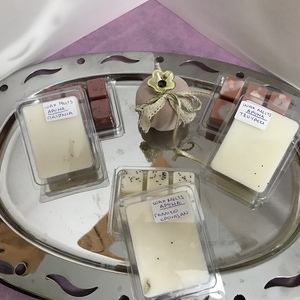 2+1 wax melts μπάρα σοκολάτας 80γρ, φυτικο κερί ελαιολαδου!! - αρωματικά έλαια, soy candle, waxmelts, soy wax