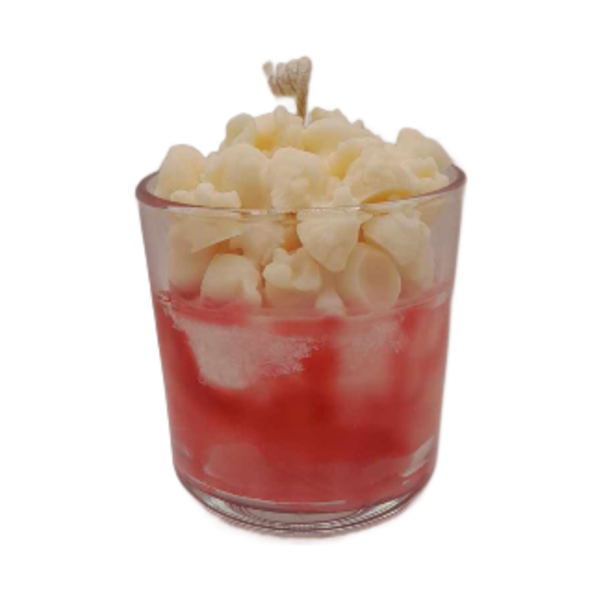 Αρωματικό Κερί Σόγιας Σε Ποτήρι 200γρ Με Άρωμα Pop Corn - αρωματικά κεριά, πρωτότυπα δώρα, 100% φυτικό, soy candles