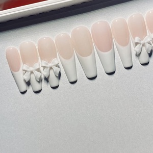 Press On Nails - Classic French with bows