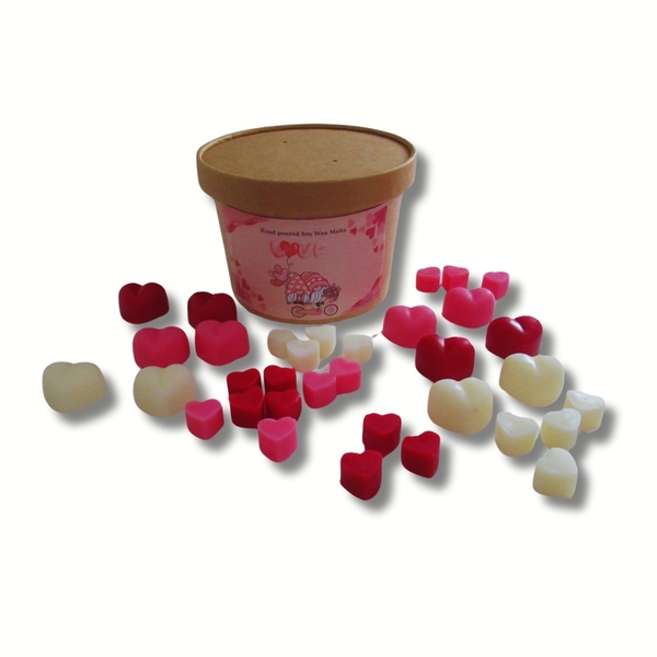Valentine's Special Box: "Hearts of Love" (120gr) - κερί, αρωματικά κεριά, αγ. βαλεντίνου, δώρο έκπληξη