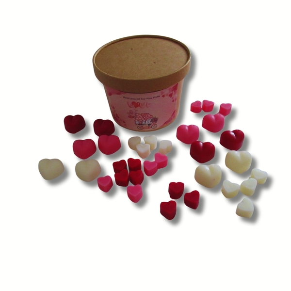 Valentine's Special Box: "Hearts of Love" (120gr) - κερί, αρωματικά κεριά, αγ. βαλεντίνου, δώρο έκπληξη - 3