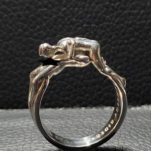 Συμβολικό γκει Δαχτυλίδι 69, Γυμνό σεξουαλικό άνδρας με άνδρα, Erotic Pride κοσμήματα, Kinky κοσμήματα, ασήμι 925 - ασήμι - 3