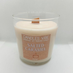 SALTED CARAMEL 220GR. - αρωματικά κεριά, φυτικό κερί, soy candles
