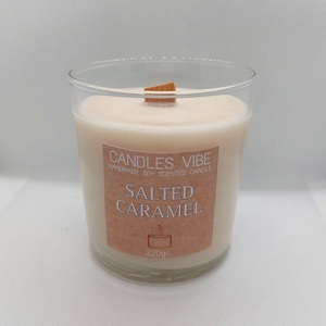 SALTED CARAMEL 220GR. - αρωματικά κεριά, φυτικό κερί, soy candles - 3