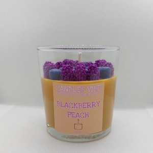 BLACKBERRY PEACH 220GR. - αρωματικά κεριά, φυτικό κερί, soy candle