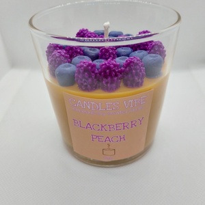 BLACKBERRY PEACH 220GR. - αρωματικά κεριά, φυτικό κερί, soy candle - 3