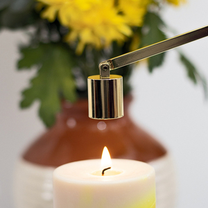 Candle Snuffer / Μαύρο & Χρυσό - αρωματικά κεριά, vegan κεριά - 4