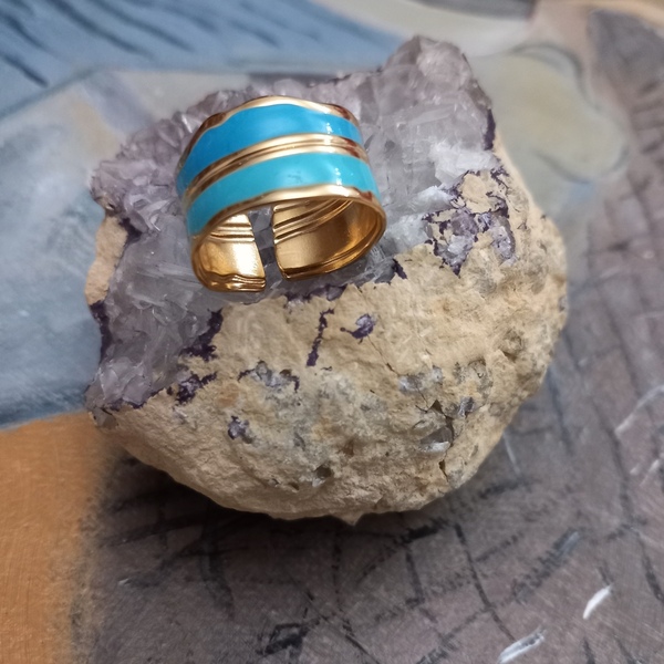 Δαχτυλίδι blue one size - βεράκια, ατσάλι, φθηνά - 2