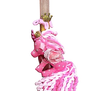 Λαμπάδα μονόκερος,σε ροζ αποχρώσεις - κορίτσι, λαμπάδες, μονόκερος, για παιδιά, για εφήβους - 4