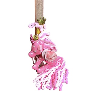 Λαμπάδα μονόκερος,σε ροζ αποχρώσεις - κορίτσι, λαμπάδες, μονόκερος, για παιδιά, για εφήβους - 5